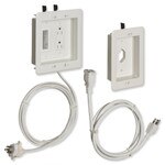 Arlington TV Bridge Kit III, Two-Gang Upper Box and Single-Gang Lower Box